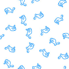 Obraz premium hare animal vector seamless pattern hare animal sign illustration