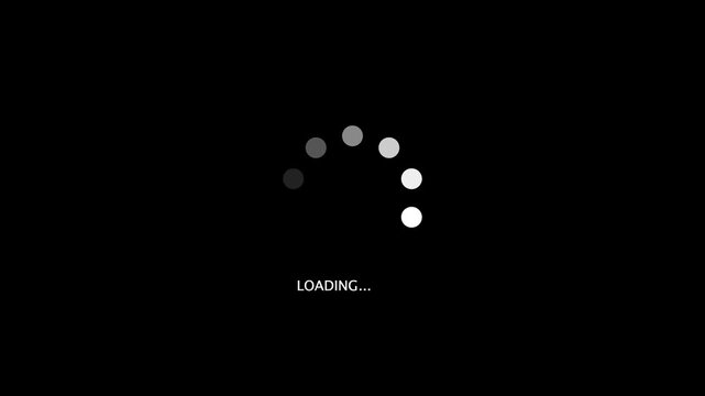 Loading circle icon on white background. 4K video