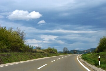 Fototapeta premium empty road in spring
