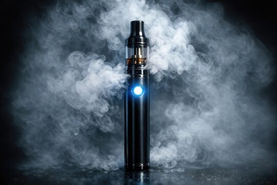 A broken electronic device emitting smoke and sparks, possibly a malfunctioned or damaged product