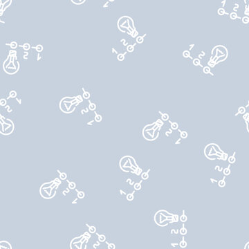 innovation data science line seamless pattern innovation data science thin line illustration