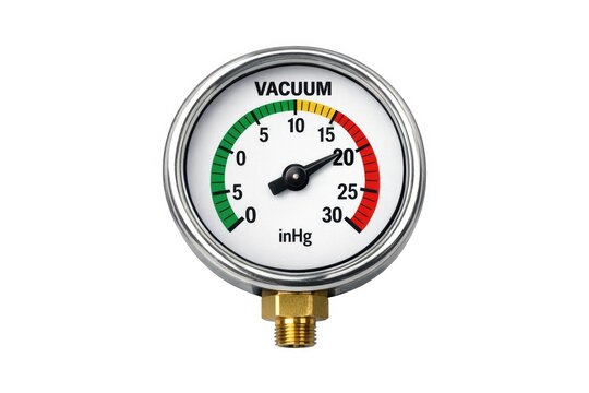 A close-up shot of a gauge on a white background, ideal for use in presentations or diagrams