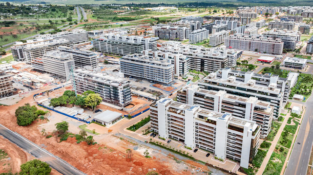 High-end luxury residential buildings for high-net-worth individuals, currently in the final stages of construction, at SQSW 500. Southwest Neighboorhood, Bras&iacute;lia, Brazil, 2025