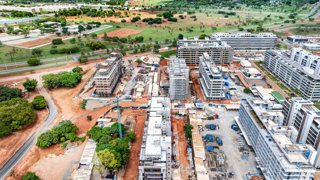 High-end luxury residential buildings for high-net-worth individuals, currently in the final stages of construction, at SQSW 500. Southwest Neighboorhood, Bras&iacute;lia, Brazil, 2025