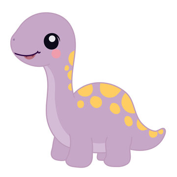 Purple and yellow dinosaur cartoon 