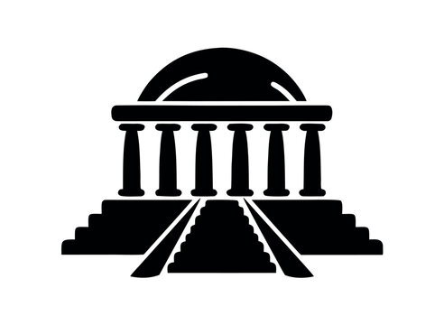Oracle Of Delphi Temple Silhouette Design