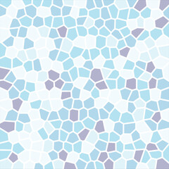 Fototapeta premium Seamless geometric polygon background in cool blue tones. Abstract low-poly vector texture for modern design projects.