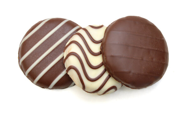 Chocolate candy isolated on white background