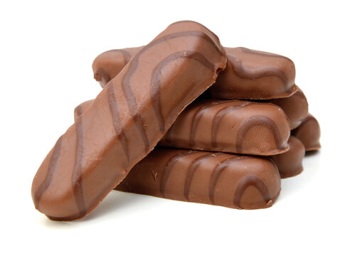 Chocolate candy isolated on white background