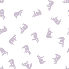 Obraz premium bear animal glyph vector seamless pattern. bear animal signthin illustration