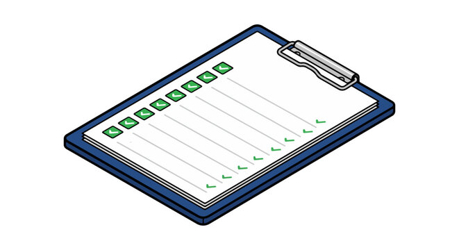 Clipboard with checklist and green checkmarks