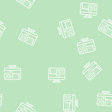 programming data science line seamless pattern programming data science thin line illustration