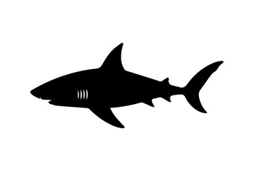 Fototapeta premium Shark Silhouette Simple Icon