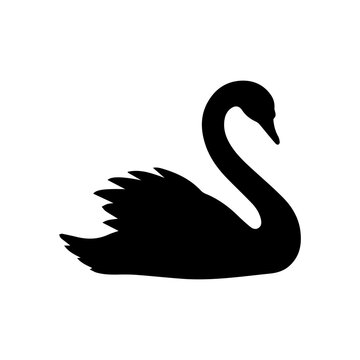 Swan Silhouette Simple Icon