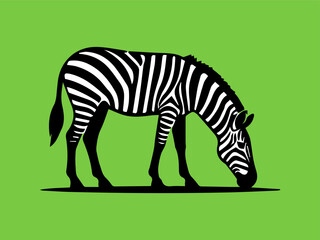 Obraz premium Zebra Silhouette Simple Animal Icon