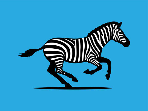 Zebra Silhouette Simple Animal Icon