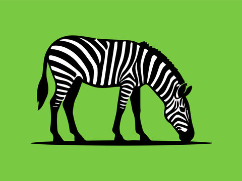 Zebra Silhouette Simple Animal Icon