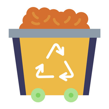 Trash Can Vector Design Icon Style