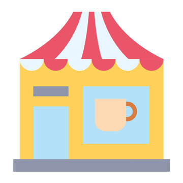 Tea Stall Vector Design Icon Style