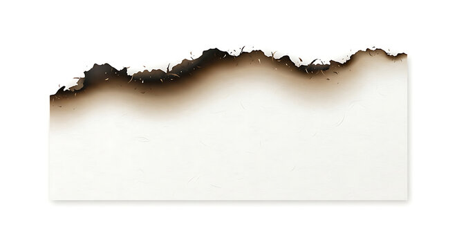 Premium flat vector illustration of a single front-facing burnt paper edge