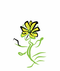 Obraz premium Flowers infected with a dangerous virus
