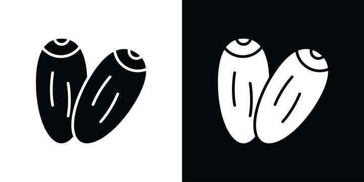 Date fruit icon line graphic group. EPS10