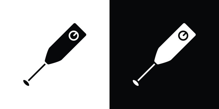 Milk frother icon line graphic group. EPS10
