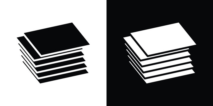paper stack icon line graphic group. EPS10