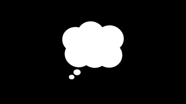 thinking chat speech bubble animated video