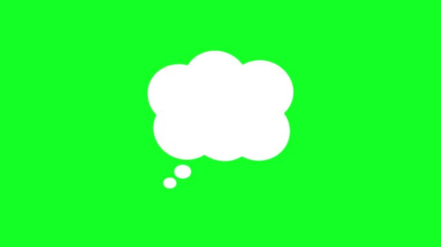 thinking chat speech bubble animated video