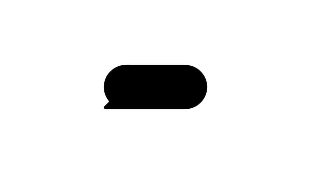 Black speech bubble animation video