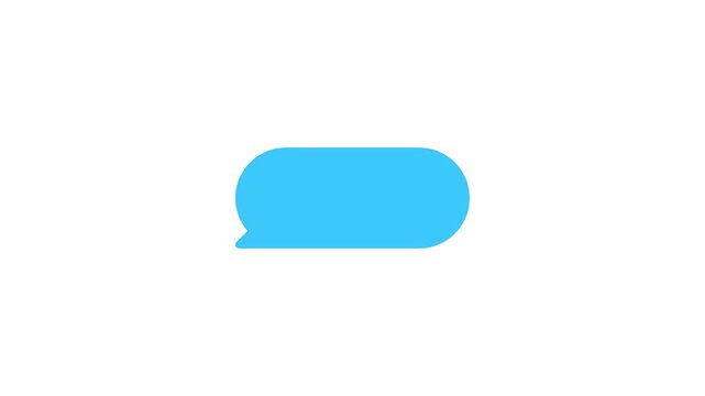 Blue speech bubble animation video