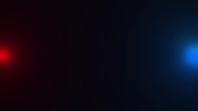 Defocused police red blue emergency lights flashing in the dark