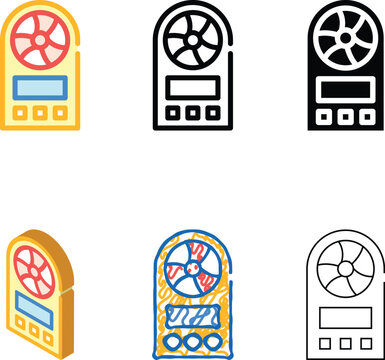 anemometer measuring equipment color icon vector. anemometer simplified measuring equipment sign. isolated symbol illustration