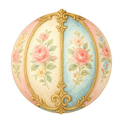 Obraz premium PNG Vintage floral decorative sphere