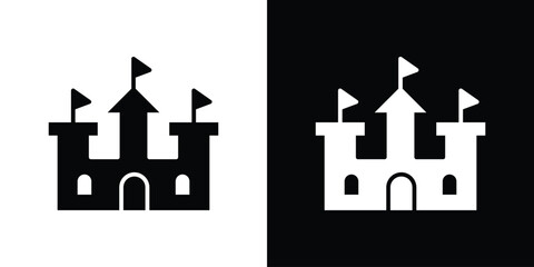 Castle icon thin line pictogram bundle © ramsey