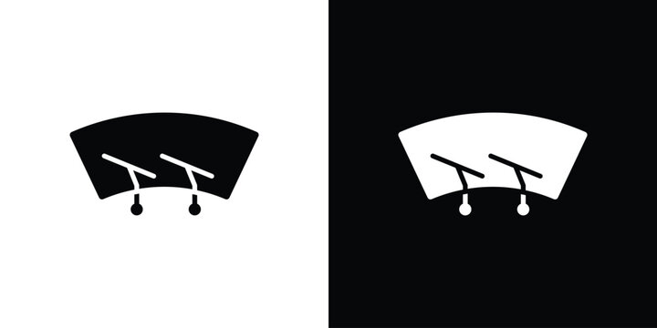 car windscreen icon thin line pictogram bundle