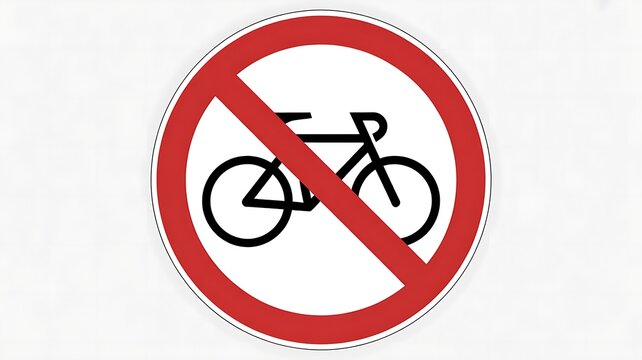 No bicycles allowed road traffic sign