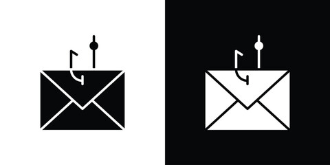 Email phishing icon thin line pictogram bundle © ramsey
