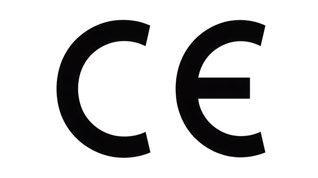 Black ce marking european conformity symbol