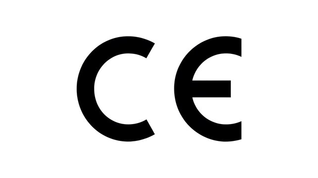Black ce marking symbol for product safety