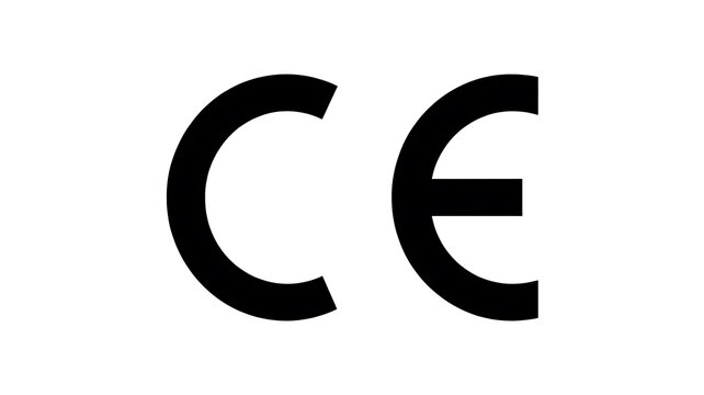 Black ce marking symbol for product safety