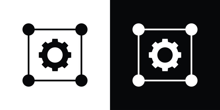 Frameworks icon thin line pictogram bundle
