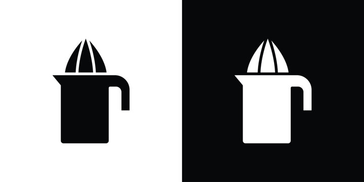 Juicer squeezer icon thin line pictogram bundle
