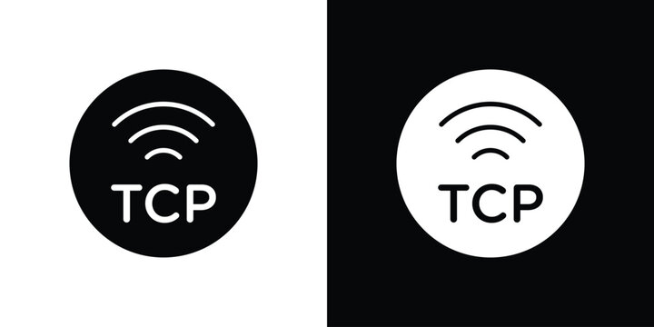 TCP icon thin line pictogram bundle