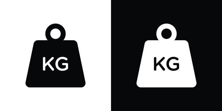 Weight icon thin line pictogram bundle
