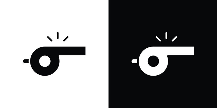 Whistle icon thin line pictogram bundle