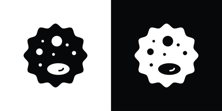 White blood cell icon thin line pictogram bundle