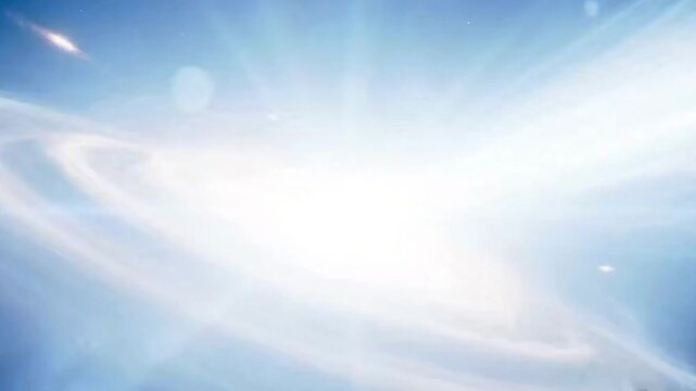 Distant active galactic nucleus quasar emitting powerful energy jet
