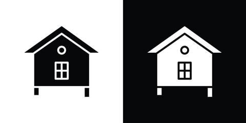 Chicken coop icon minimal art series © ramsey